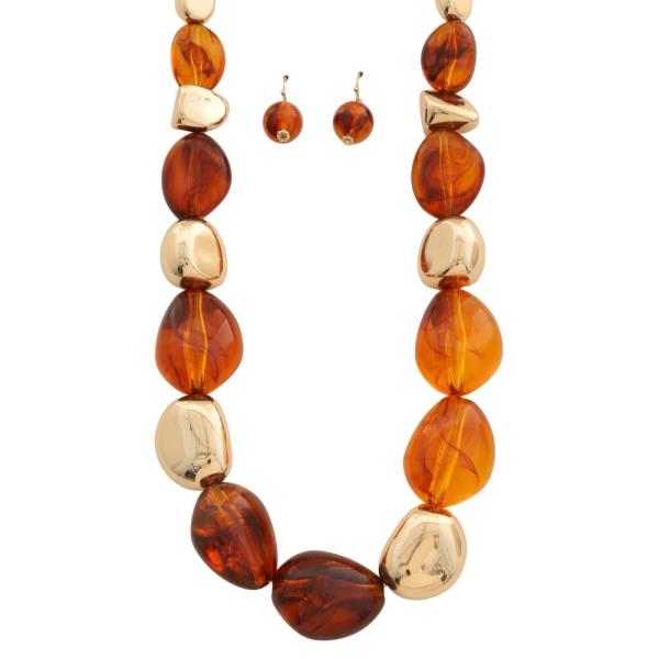 ACETATE MIXED BEAD NECKLACE