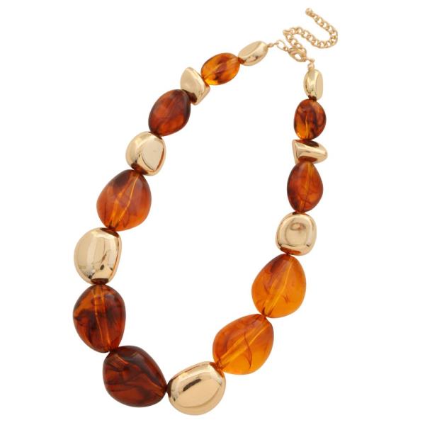 ACETATE MIXED BEAD NECKLACE