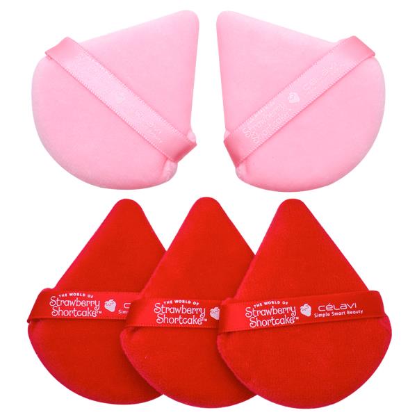 CELAVI X STRAWBERRY SHORTCAKE BERRY SWEEY 5PC POWDER PUFFS