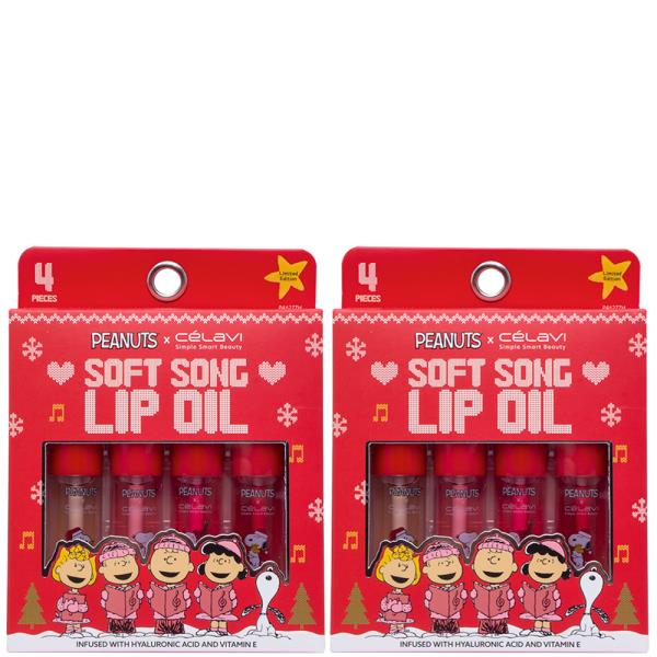 CELAVI X PEANUTS 4PC SOFT SONG LIP OIL (2 UNITS)
