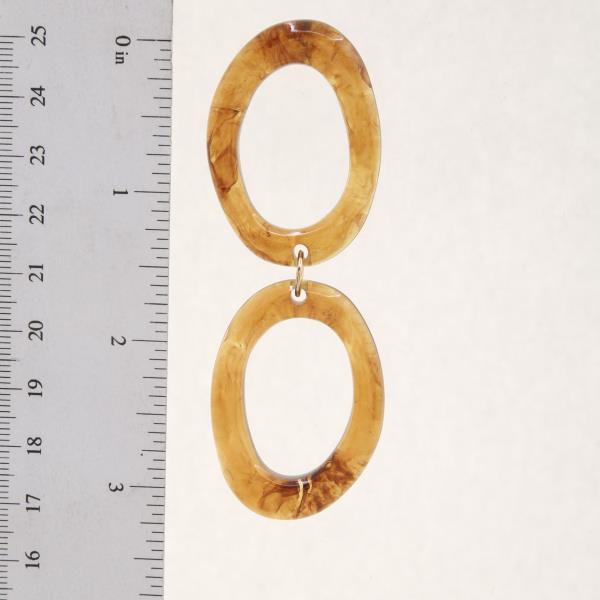 ACETATE OVAL LINK DANGLE EARRING
