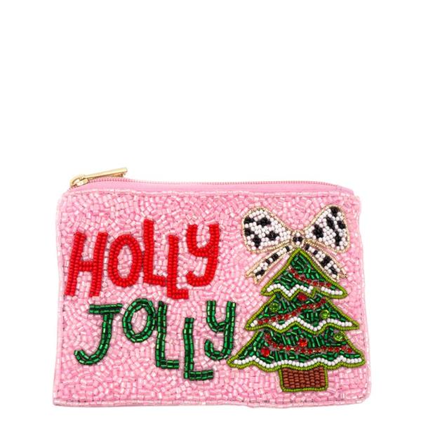 HOLLY JOLLY TREE COIN BAG