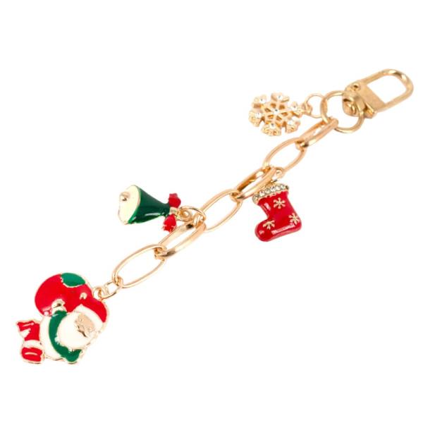 CHRISTMAS THEME CHARM SANTA BAG CHAINS