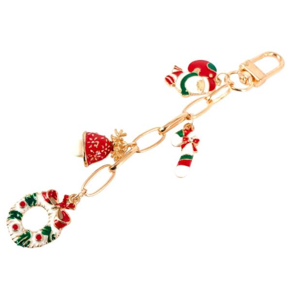 CHRISTMAS THEME WREATH CHARM BAG CHAIN