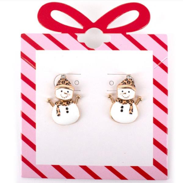 SNOWMAN POST EARRING