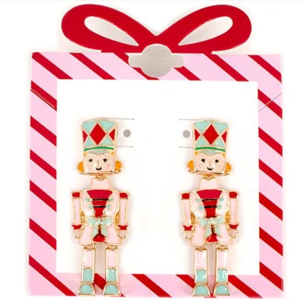 NUTCRACKER SOLDIER POST EARRING