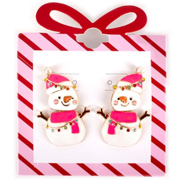 SNOWMAN POST EARRING