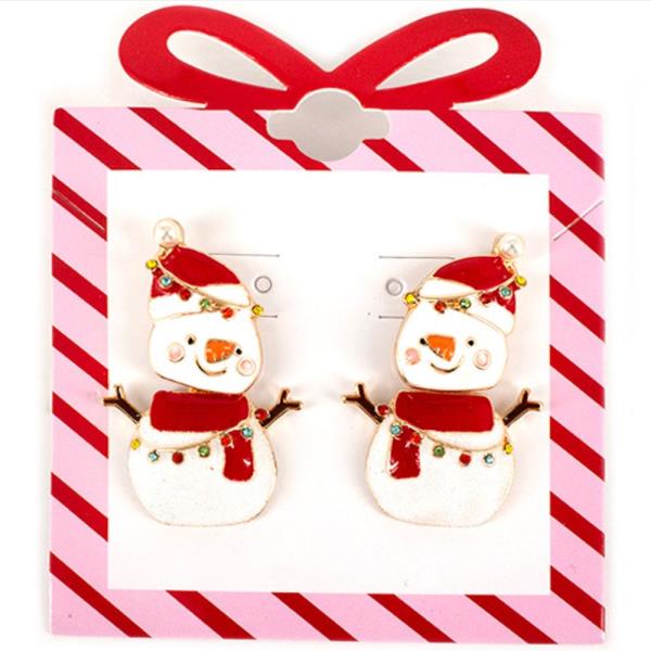 SNOWMAN POST EARRING