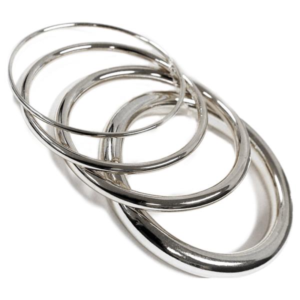 METAL STACKED BANGLE MULTI BRACELET