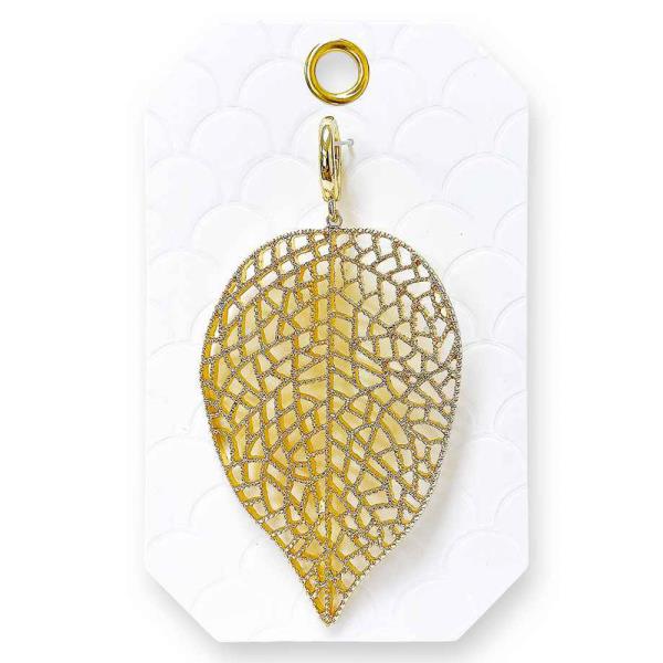 METAL LEAF CHARM