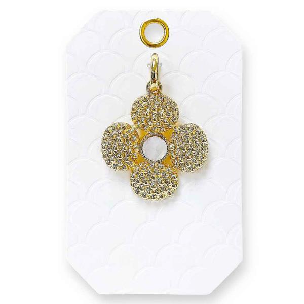 BEADED QUADRIFOGLIO MD CHARM