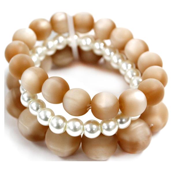 BEAD PEARL MULTI STRETCH BRACELET SET