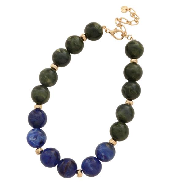 MARBLE BEADED NECKLACE
