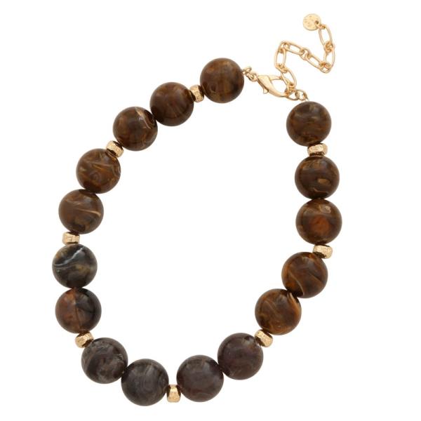 MARBLE BEADED NECKLACE