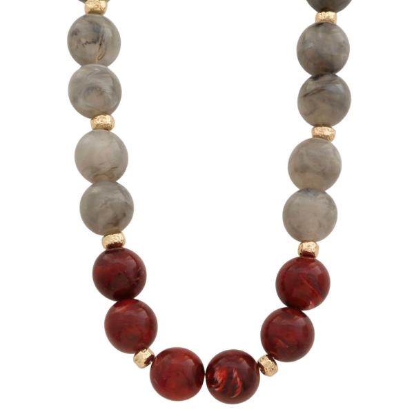 MARBLE BEADED NECKLACE