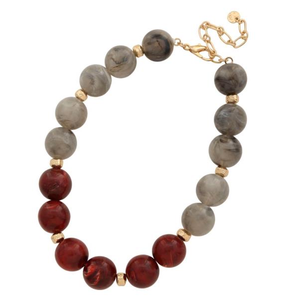 MARBLE BEADED NECKLACE