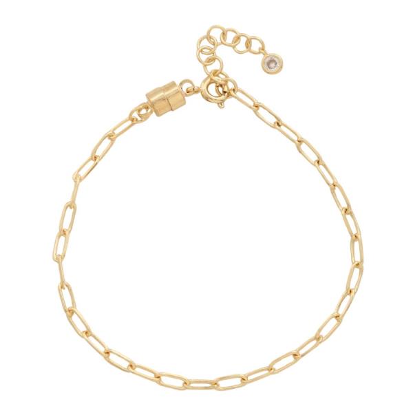 OVAL LINK METAL MAGNETIC BRACELET
