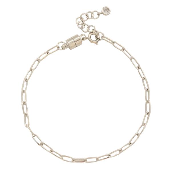 OVAL LINK METAL MAGNETIC BRACELET