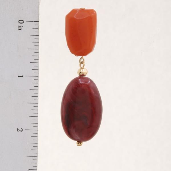 ACRYLIC BEAD LINK DANGLE EARRING
