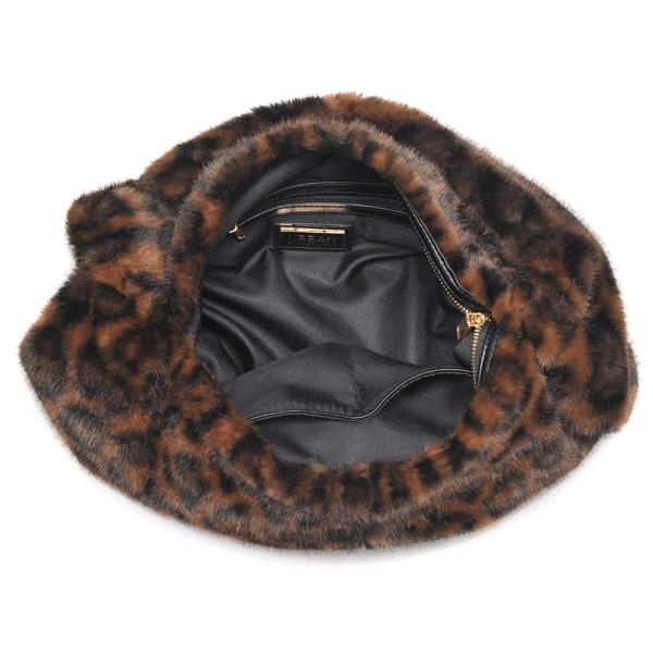 LEOPARD KNOT FUR CECILIA HOBO BAG