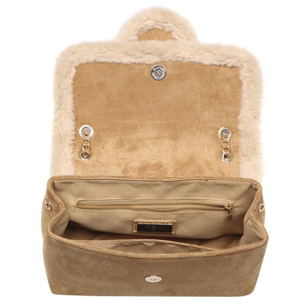TEXTURE FUR DESIGN CROSSBODY BAG
