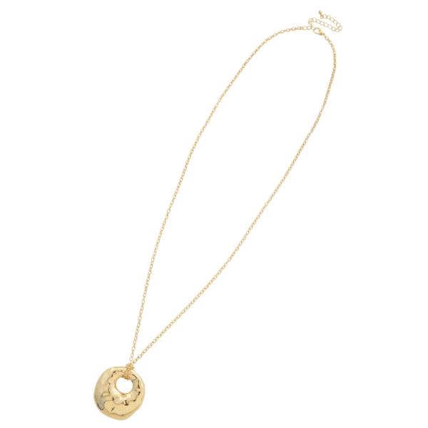 ROUND METAL PENDANT NECKLACE