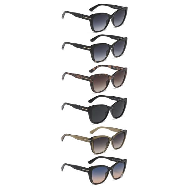 CHIC ROUNDED CAT EYE SUNGLASSES 1DZ