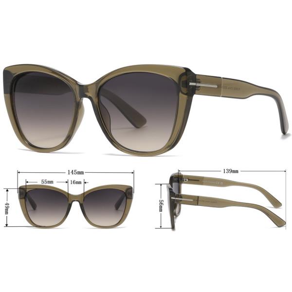 CHIC ROUNDED CAT EYE SUNGLASSES 1DZ