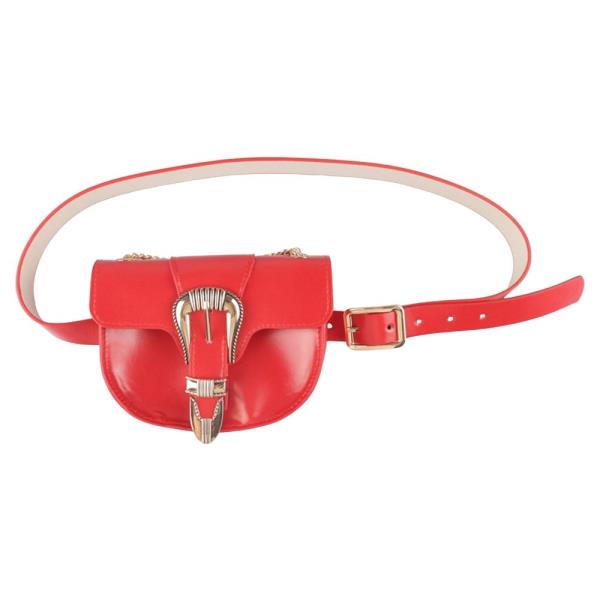 FAUX LEATHER MINI POUCH BELT BAG