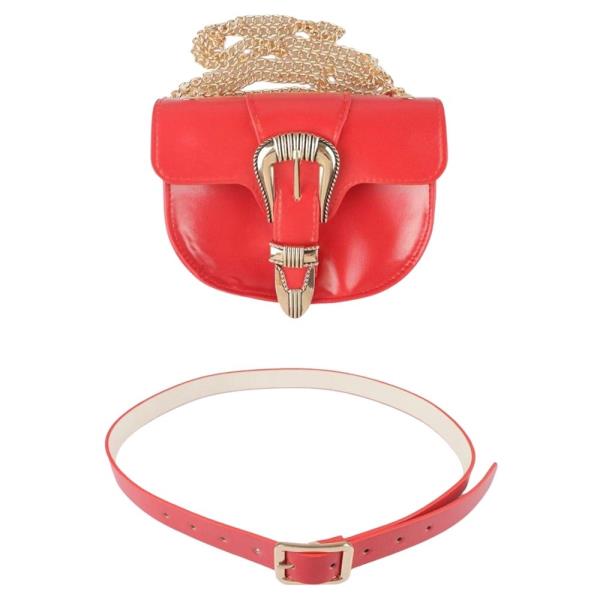 FAUX LEATHER MINI POUCH BELT BAG