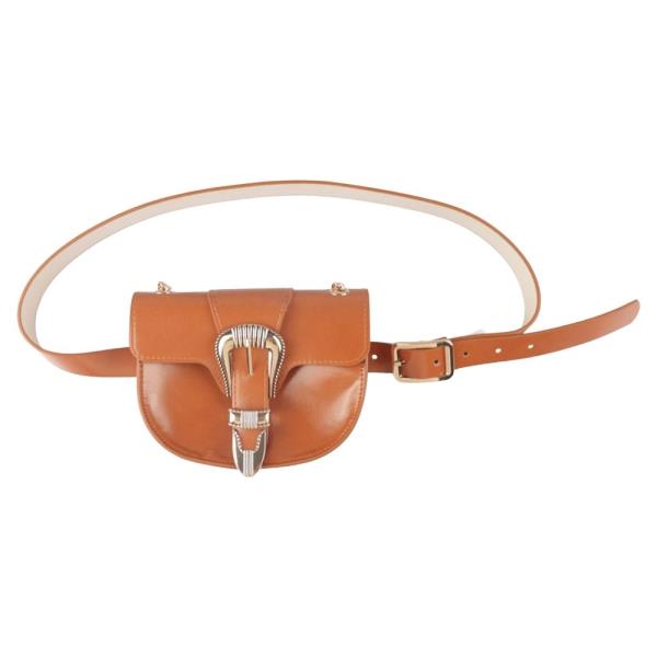 FAUX LEATHER MINI POUCH BELT BAG
