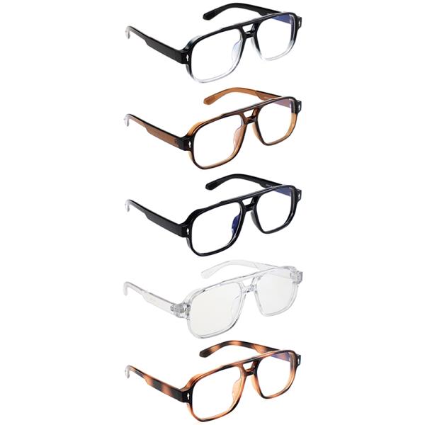 ROUND SQUARED CLEAR BLUE LIGHT GLASSES 1DZ