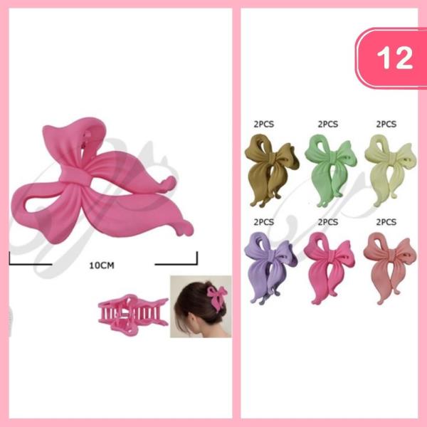 BOW HAIR CLAW CLIP (12 UNITS)