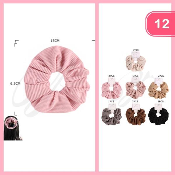 TEXTURED HAIR SCRUNCHIE (12 UNITS)