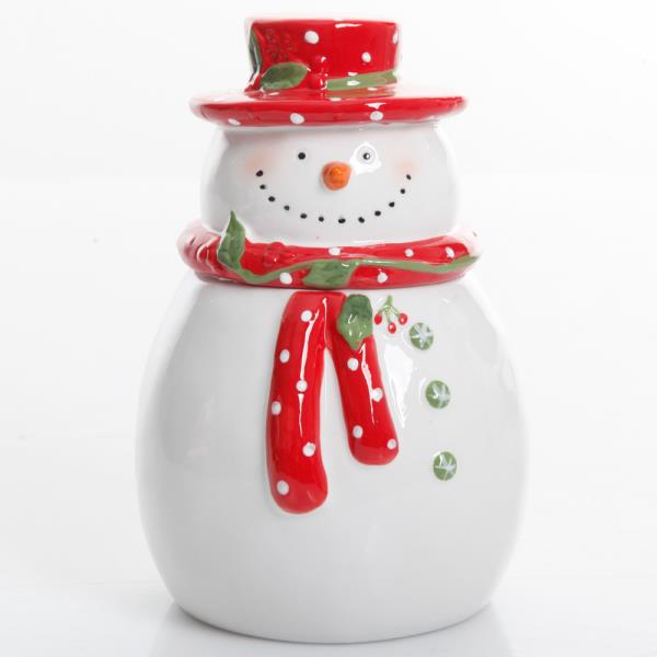 JOLLY PLENITUDE 7.5" SNOWMAN COOKIE JAR
