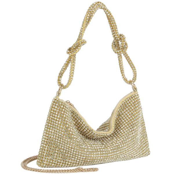 RHINESTONE ALL OVER SHOULDER BAG