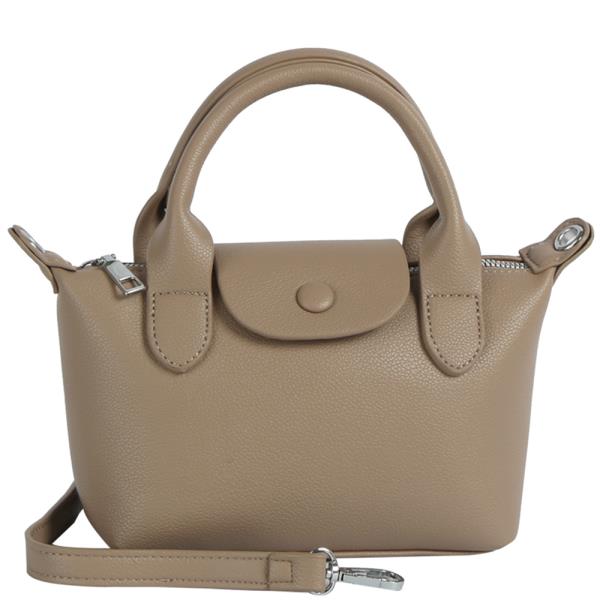 SMOOTH TEXTURE HANDLE SATCHEL BAG