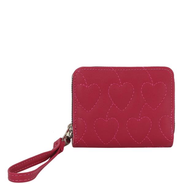 Heart Quilted Wallet With a Wristlet