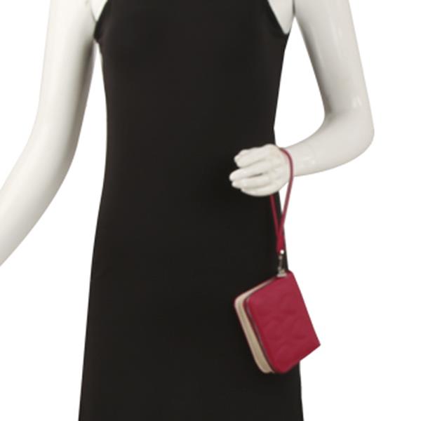 Heart Quilted Wallet With a Wristlet