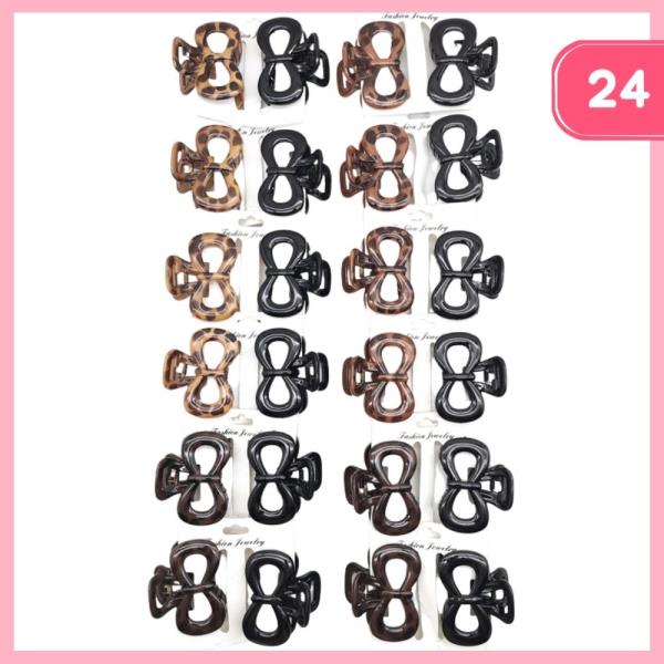 BOW HAIR CLAW CLIP (24 UNITS)
