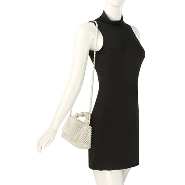 PEARL DESIGN HANDLE CROSSBODY BAG