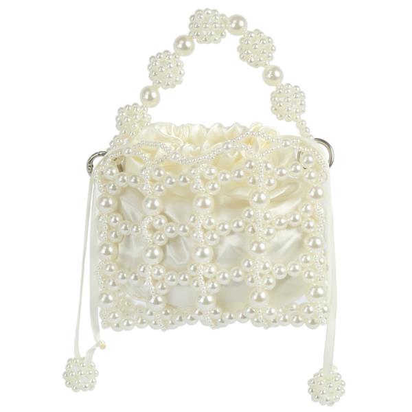 PEARL DESIGN HANDLE CROSSBODY BAG