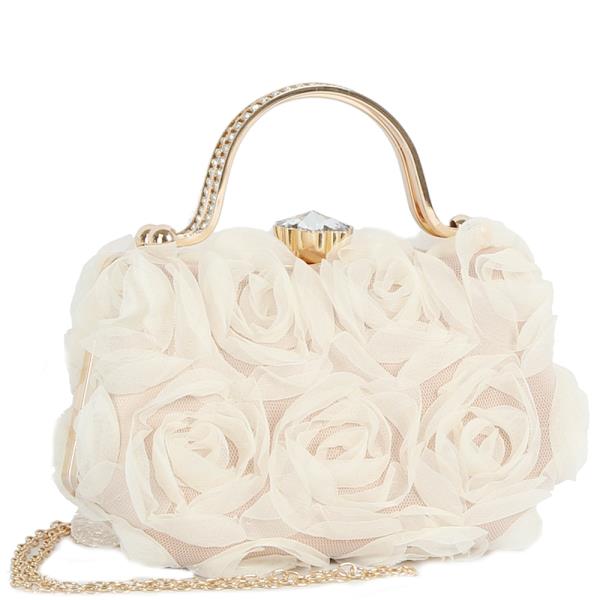 MODERN FLOWER DESIGN EVENING CLUTCH