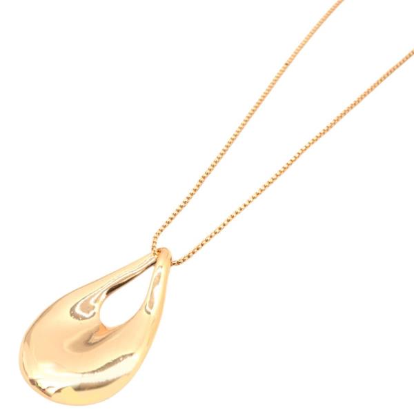BOLD TEARDROP PENDANT METAL NECKLACE