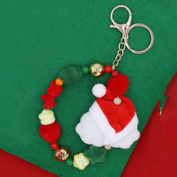 CHRISTMAS SANTA HAT CHARM BAG CHARM KEYCHAIN
