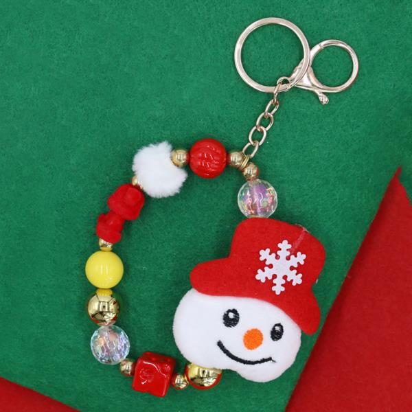 CHRISTMAS SNOWMAN CHARM BAG CHARM KEYCHAIN