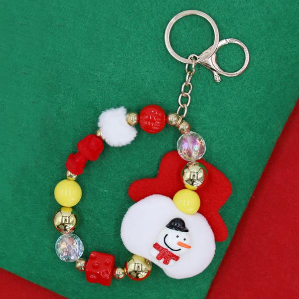 CHRISTMAS SNOWMAN CHARM BAG CHARM KEYCHAIN