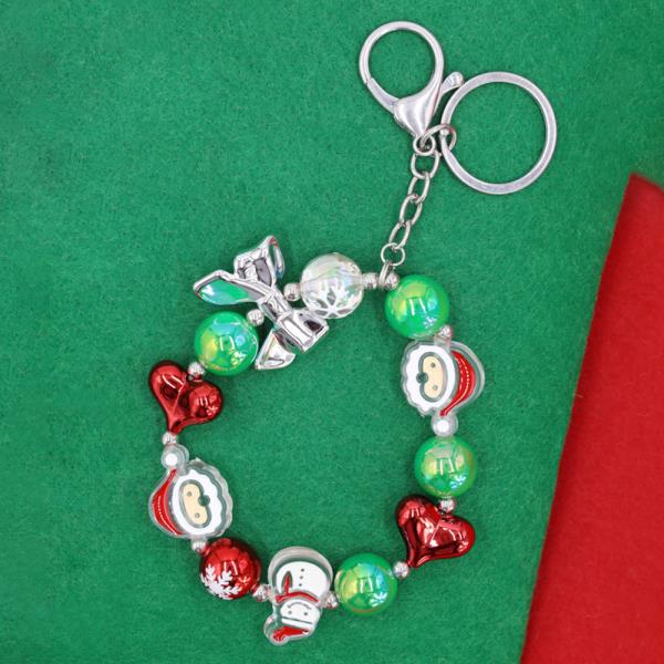 CHRISTMAS SNOWMAN BELL CHARM BAG CHARM KEYCHAIN