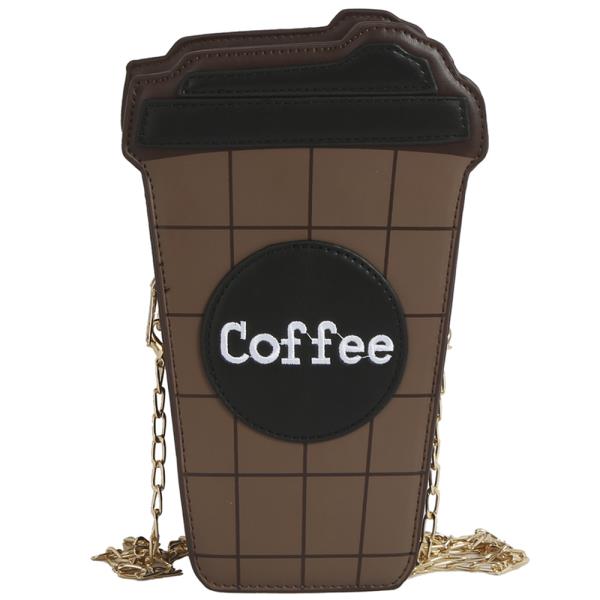 COFFEE DESIGN SHAPE CROSSBODY BAG