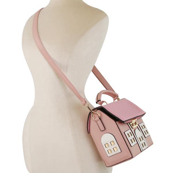 HOUSE DESIGN HANDLE SATCHEL BAG